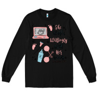 Black she works willingly with her hands Long Sleeve Tee - MaliasSmallBusiness
