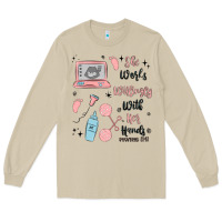 Mushroom she works willingly with her hands Long Sleeve Tee - MaliasSmallBusiness
