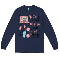 Navy she works willingly with her hands Long Sleeve Tee - MaliasSmallBusiness