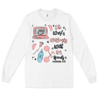 White she works willingly with her hands Long Sleeve Tee - MaliasSmallBusiness