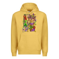 Antique Gold Mardi Gras love Premium Hoodie - HowdyJamesFarm