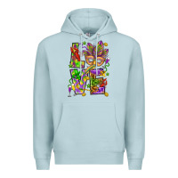 Blue Mist Mardi Gras love Premium Hoodie - HowdyJamesFarm