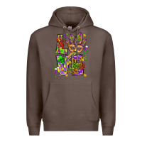 Coffee Mardi Gras love Premium Hoodie - HowdyJamesFarm