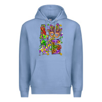 Colony Blue Mardi Gras love Premium Hoodie - HowdyJamesFarm