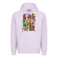 Lilac Mardi Gras love Premium Hoodie - HowdyJamesFarm