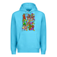 Ocean Blue Mardi Gras love Premium Hoodie - HowdyJamesFarm