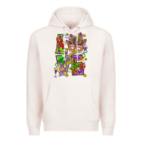 Pale Pink Mardi Gras love Premium Hoodie - HowdyJamesFarm