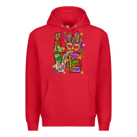 Red Mardi Gras love Premium Hoodie - HowdyJamesFarm