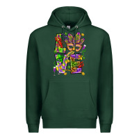 Sports Green Mardi Gras love Premium Hoodie - HowdyJamesFarm