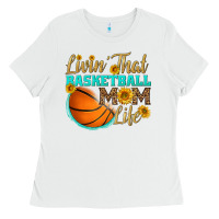 White livin' that basketball mom life Ladies Tee - HRA Design Shop