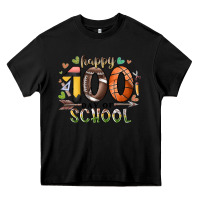 Black happy 100 americana football basketball day of sch Heavy Core Tee - RacoonDesign