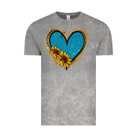 Cloud Rock Gold Glitter Sunflower Blue Heart Vintage Tee - Jasminsmagicworld