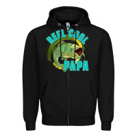 Black reel cool papa Zipper Hoodie - Jasminsmagicworld