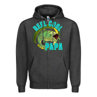 Charcoal Heather reel cool papa Zipper Hoodie - Jasminsmagicworld