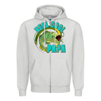 Dove Grey reel cool papa Zipper Hoodie - Jasminsmagicworld