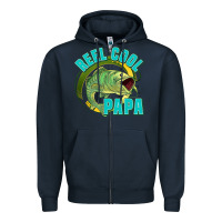 Navy reel cool papa Zipper Hoodie - Jasminsmagicworld