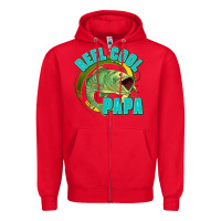 Red reel cool papa Zipper Hoodie - Jasminsmagicworld