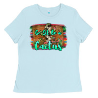Baby Blue go sit on a cactus Ladies Tee - JahusDesignShop