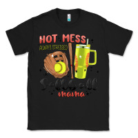 Black hot mess always stressed softball mama stanley cup Classic Tee - MaliasSmallBusiness