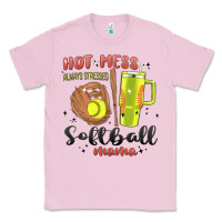 Bubblegum Pink hot mess always stressed softball mama stanley cup Classic Tee - MaliasSmallBusiness