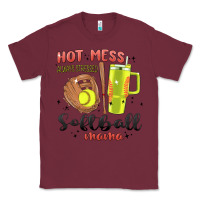 Burgundy hot mess always stressed softball mama stanley cup Classic Tee - MaliasSmallBusiness