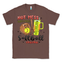 Chestnut hot mess always stressed softball mama stanley cup Classic Tee - MaliasSmallBusiness