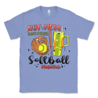 Colony Blue hot mess always stressed softball mama stanley cup Classic Tee - MaliasSmallBusiness