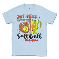 Dusty Blue hot mess always stressed softball mama stanley cup Classic Tee - MaliasSmallBusiness