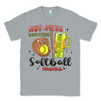 Heather Grey hot mess always stressed softball mama stanley cup Classic Tee - MaliasSmallBusiness