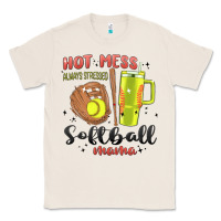 Natural hot mess always stressed softball mama stanley cup Classic Tee - MaliasSmallBusiness