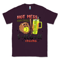 Plum hot mess always stressed softball mama stanley cup Classic Tee - MaliasSmallBusiness