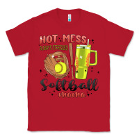 Red hot mess always stressed softball mama stanley cup Classic Tee - MaliasSmallBusiness