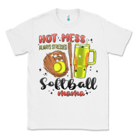 White hot mess always stressed softball mama stanley cup Classic Tee - MaliasSmallBusiness