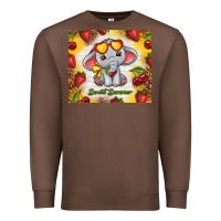 Chestnut sweet summer cute elephant Premium Sweatshirt - TumblerDesignByShophia