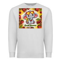 Dove Grey sweet summer cute elephant Premium Sweatshirt - TumblerDesignByShophia