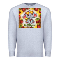 Heather Grey sweet summer cute elephant Premium Sweatshirt - TumblerDesignByShophia