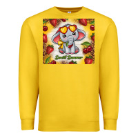 Lemon sweet summer cute elephant Premium Sweatshirt - TumblerDesignByShophia