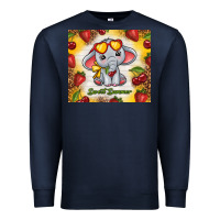 Navy sweet summer cute elephant Premium Sweatshirt - TumblerDesignByShophia