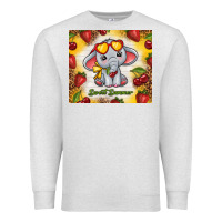 Oatmeal Heather sweet summer cute elephant Premium Sweatshirt - TumblerDesignByShophia