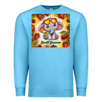 Ocean Blue sweet summer cute elephant Premium Sweatshirt - TumblerDesignByShophia