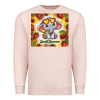 Pale Pink sweet summer cute elephant Premium Sweatshirt - TumblerDesignByShophia