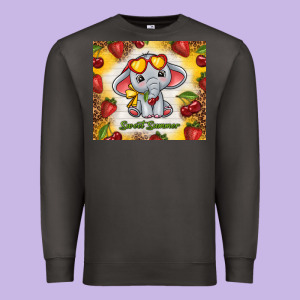 Sweet Summer Cute Elephant Premium Sweatshirt Designed By Tumblerdesignbyshophia