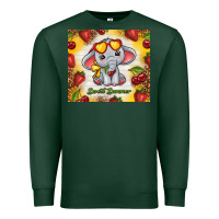 Sports Green sweet summer cute elephant Premium Sweatshirt - TumblerDesignByShophia