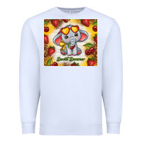 White sweet summer cute elephant Premium Sweatshirt - TumblerDesignByShophia