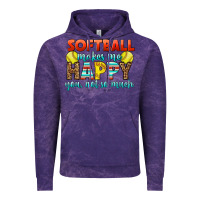 Cloud Purple Softball Makes Me Happy You, Not So Much Vintage Hoodie - LillyAllenDesigns