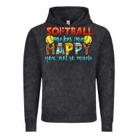 Vintage Black Softball Makes Me Happy You, Not So Much Vintage Hoodie - LillyAllenDesigns