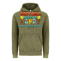 Vintage Olive Softball Makes Me Happy You, Not So Much Vintage Hoodie - LillyAllenDesigns