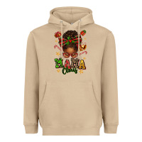 Mushroom mama claus afro messy bun Heavyweight Hoodie - texasbilliewilder