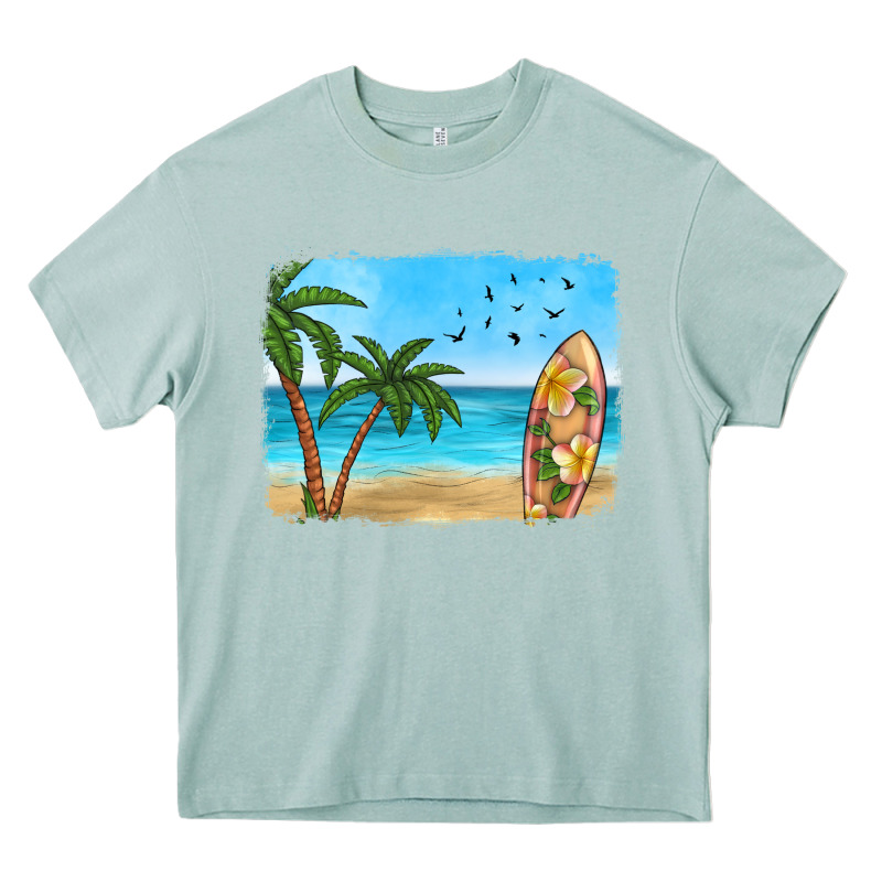 Beach Background Heavy Core Tee by HRA Design Shop | Teevron