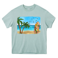 Arona beach background Heavy Core Tee - HRA Design Shop